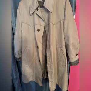 Vintage London Fog Khaki Mid Length Jacket Size 40L Weatherwear of Distinction